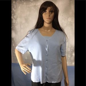 🦋2PC Baby Blue Sweater Tank Combo Size L🦋